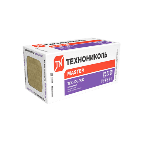 Базальтовый Утеплитель ТЕХНОНИКОЛЬ Техноблок Стандарт 1200х600х50 мм, 8 шт
