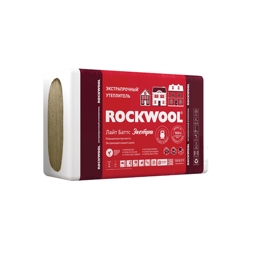 Базальтовый утеплитель ROCKWOOL ЛАЙТ БАТТС ЭКСТРА 1000х600 50 мм